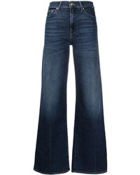 7 For All Mankind Jeans svasati a vita alta - Blu