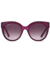 Ferragamo Eyewear - Round-Frame Sunglasses - Lyst