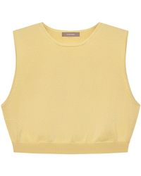 12 STOREEZ - Sleeveless Cropped Knitted Vest - Lyst