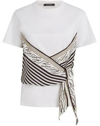 KARL LAGERFELD - Scarf-Print T-Shirt - Lyst