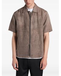 Roberto Collina - Zip-Up Short-Sleeve Shirt - Lyst