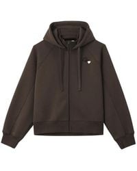 Izzue - Logo-Embroidered Zip-Up Hoodie - Lyst