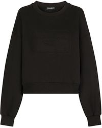 Dolce & Gabbana - Logo-embossed Cotton Sweatshirt - Lyst