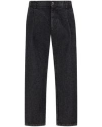 Herno - Elasticated-Waist Straight-Leg Jeans - Lyst