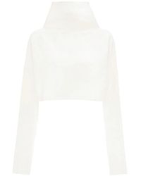 JW Anderson - Cut-Out Detailed Cropped Jumper - Lyst