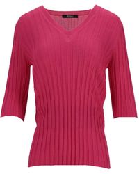LA ROSE - Pullover mit V-Ausschnitt - Lyst