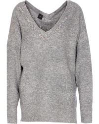 Pinko - Verzierter Dancing Queen Pullover mit V-Ausschnitt - Lyst