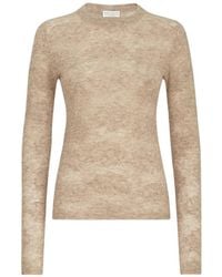 Brunello Cucinelli - Silk, Alpaca And Wool Flower Lace Sweater - Lyst
