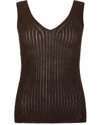 Max Mara - Geribbelde Top - Lyst