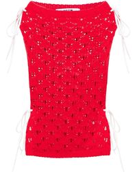 MSGM - Strapless Knitted Top - Lyst
