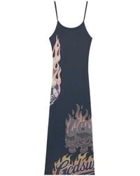 Gcds - Kleedjes ,Zwart ,Polyester Riders Long Dress - Lyst