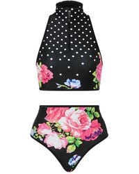 Moschino - Printed Lycra Bikini - Lyst