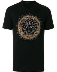 Versace Medusa Studded T-shirt - Black