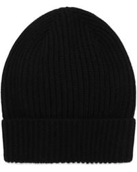 Dolce & Gabbana - Ribbed-Knit Turn-Up Beanie Hat - Lyst