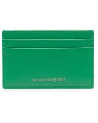 Alexander McQueen - Logo-stamp Leather Cardholder - Lyst