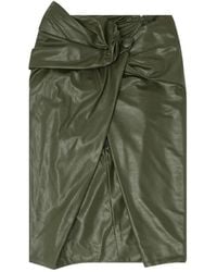DIESEL - Draped Pencil Skirt With Split - Lyst