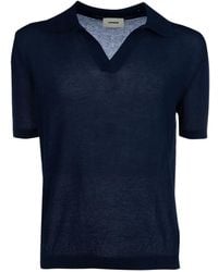 A PAPER KID - Poloshirt Met Korte Mouwen En V-Hals - Lyst