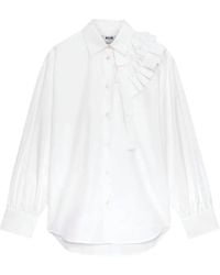 MSGM - Ruffle-Detail Long-Sleeved Shirt - Lyst