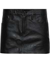 Wardrobe NYC - Leren Mini-Rok - Lyst