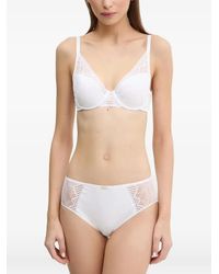 Chantelle - Origins Lace-Panelled Underwired Bra - Lyst