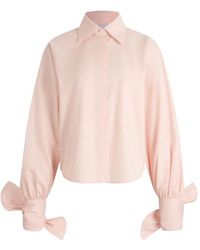 Patou - Bow-Detail Long-Sleeve Blouse - Lyst
