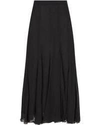 Chloé - Silk Long Skirt - Lyst