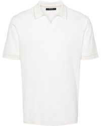 BOGGI - Knitted Cotton Polo Shirt - Lyst