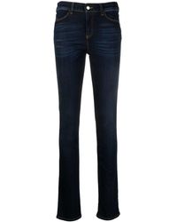 Emporio Armani - Halbhohe Skinny-Jeans - Lyst
