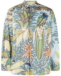 Etro - Botanical-Print Cotton Shirt - Lyst