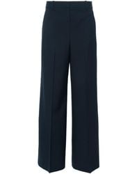 Theory - Pressed-crease Wide Trousers - Lyst