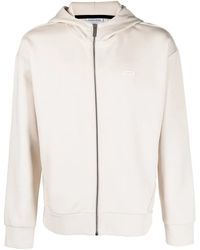 Calvin Klein - Logo-Patch Zip-Up Hoodie - Lyst