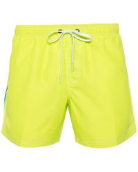 Sundek - Logo-Patch Striped Swim Shorts - Lyst