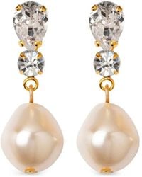 Jennifer Behr - Kristina Crystal Faux-Pearl Earrings - Lyst