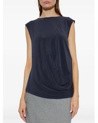 Issey Miyake - Draped Sleeveless Top - Lyst