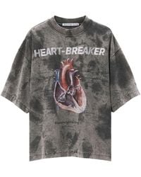 Alexander Wang - Heartbreaker Graphic-print Cotton T-shirt - Lyst