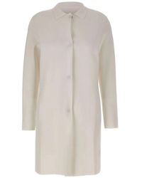 Kangra - Straight-Cut Snap-Button Coat - Lyst