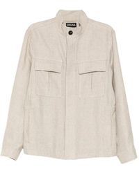 ZEGNA - Stand-Collar Flap-Pocket Jacket - Lyst