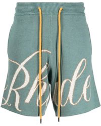 Rhude - Intarsia-Logo Knitted Shorts - Lyst
