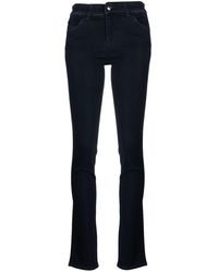 Emporio Armani - High-waisted Slim-cut Trousers - Lyst