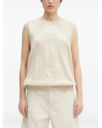 Carhartt - Checked Sleeveless Knitted Top - Lyst