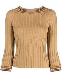 Etro - Ribbed-knit Wool Top - Lyst