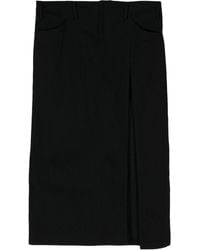 Yohji Yamamoto - Side-slit Denim Maxi Skirt - Lyst