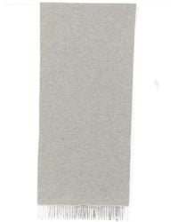 Fileria - Herringbone-Patterned Fringed Scarf - Lyst