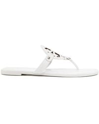 Tory Burch - Miller Cut-Out Leather Flip-Flops - Lyst