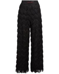 KARL LAGERFELD - Karl Studio Logo-Detail Fringe Trousers - Lyst