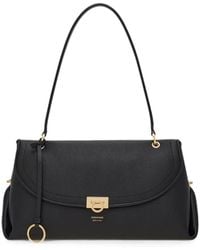Ferragamo - Gancini Schoudertas Van Bewerkt Leer - Lyst