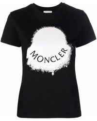 Moncler - Camiseta con logo estampado - Lyst