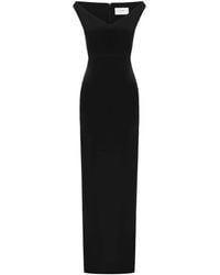 Alex Perry - Off-Shoulder Slit-Detail Maxi Dress - Lyst