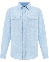 Paul & Shark - Pocket Linen Shirt - Lyst