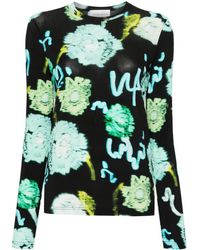 Christian Wijnants - Tad Graphic-print Mesh Top - Lyst